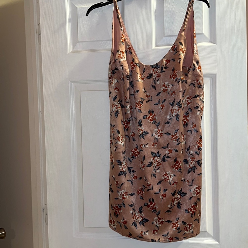 Dusty Pink Silky floral dress